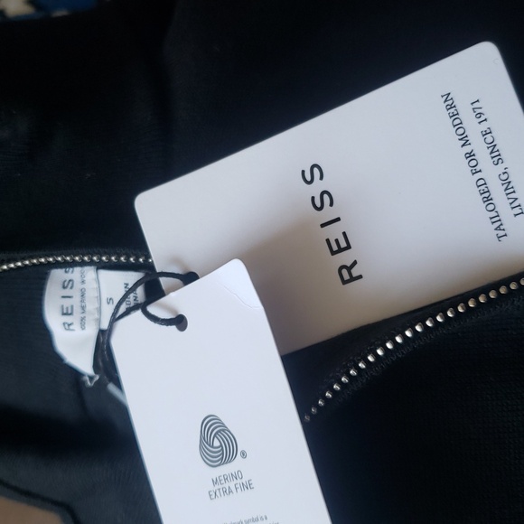 🖤BUY 2 GET 1 FREE  REISS BLACKHALL MERINO WOOL HALF ZIP FUNNEL NECK JUMPER - Picture 8 of 11